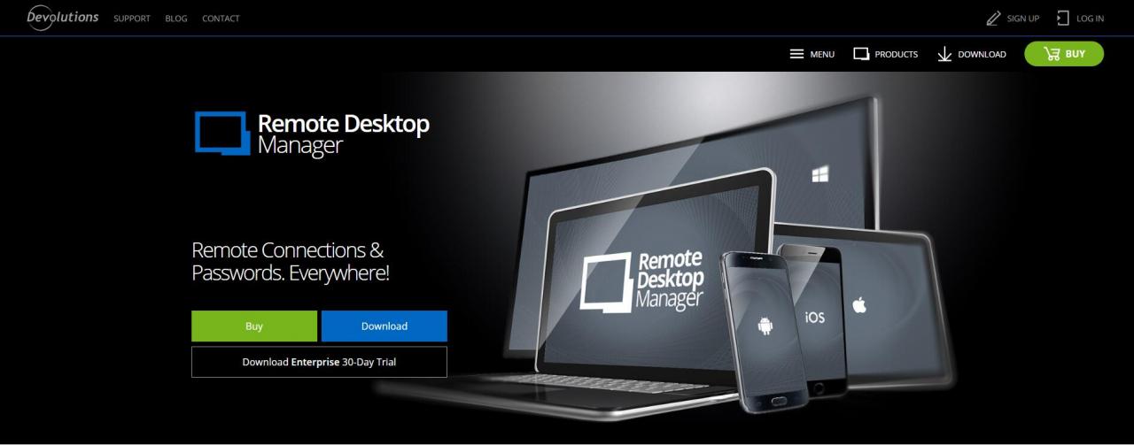 Remote Desktop Manager 强大易用免费的远程桌面管理工具