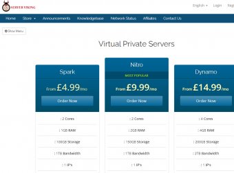 ServerViking英国2核2G/200G大硬盘/1Gbps/2TB/KVM/5镑/月