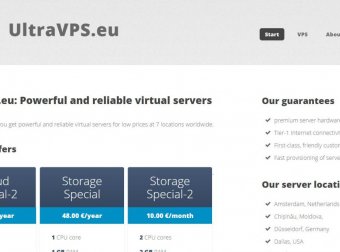 UltraVPS.eu – 德国主机商 KVM 40欧/年 7机房可选