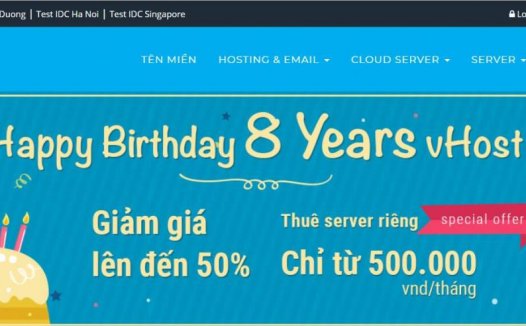 Vhost – 1C 1G 20G 不限流量 100M 口 KVM 月付$3.52 VNPT线路 电信移动直连
