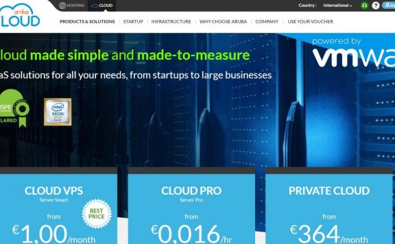 ArubaCloud – €12.5/月 4GB 80GB SSD 12TB流量 Vmware 德国 英国 捷克