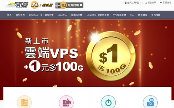 Fastcloud：$13/月/2GB内存/50GB空间/2TB流量/Xen/台湾Hinet