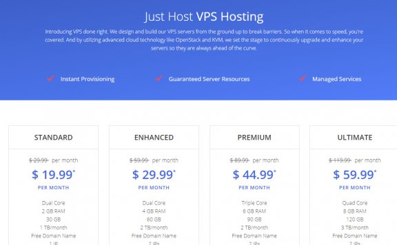 justhost – $19.99 openstack云 稳定建站 美国