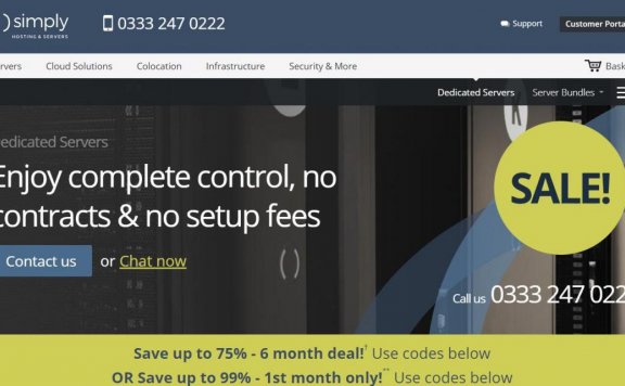 simplyhosting – 英国 独立服务器 E3-1220 v6/4G/1TB £7.50 /月