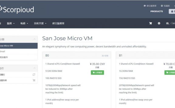 Scorpioud – 黑五促销 波特兰 圣何塞 配置提升 35/月起 支付宝